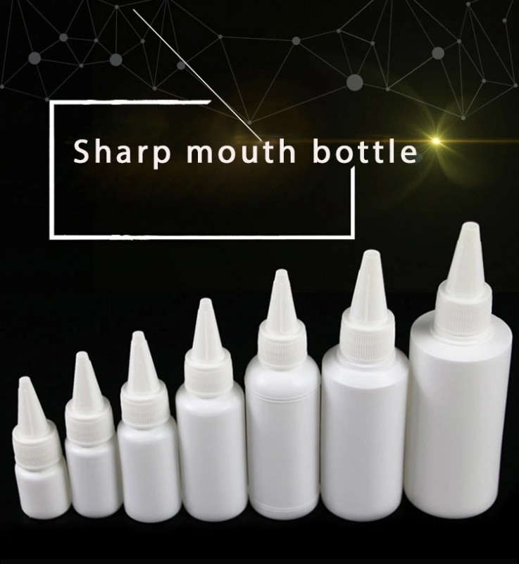 5/10/20/30ml opaque white pointed-nose bottle, plastic dispensing bottle, pigment and glue bottle.