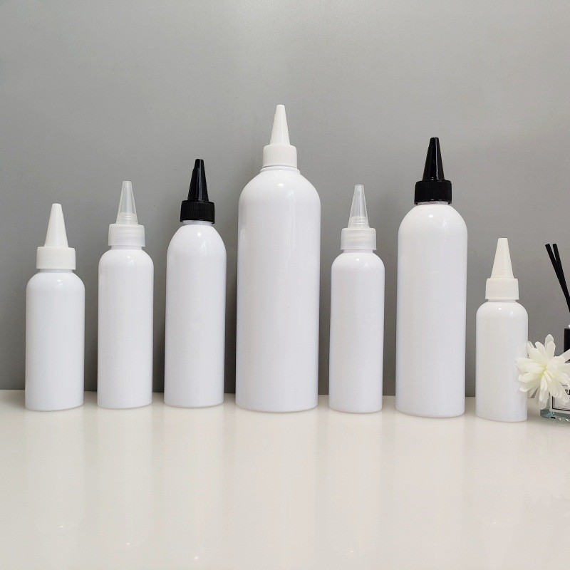 PET 100ml/500ml transparent bottles, pointed spout squeeze bottles