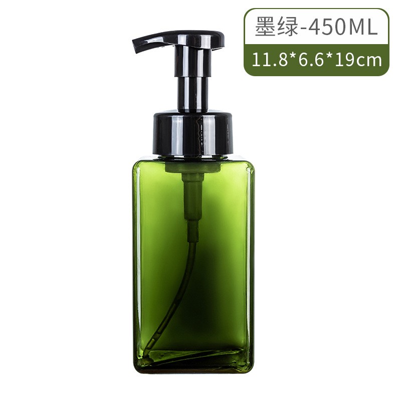 PETG mousse foaming bottle, press to dispense shampoo water.