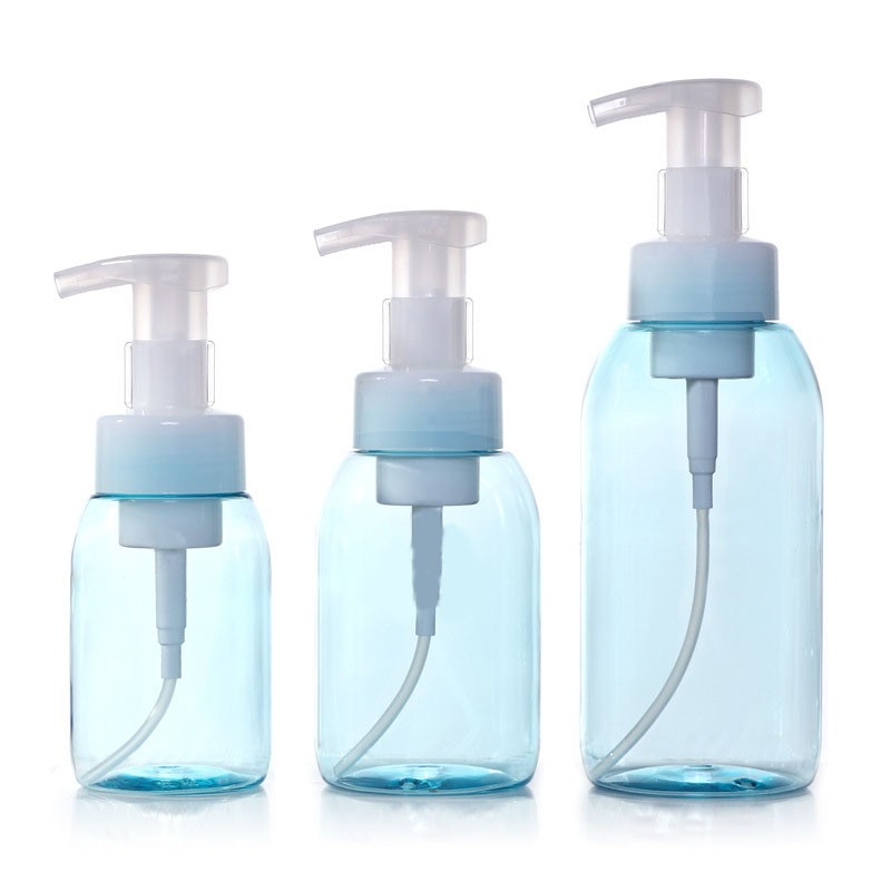 PET round-shoulder foam bottles, 200ml, 300ml, large capacity 500ml, mousse foaming bottles, shower gel dispensers.