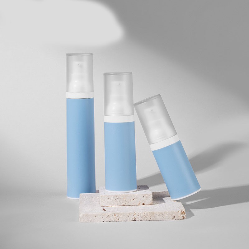 15ML/30ML/50ML Blue Frosted Bottle Cosmetic Lotion Spray airless Bottle