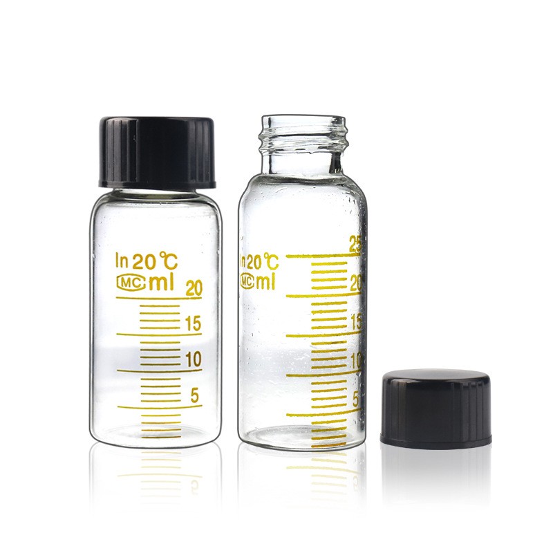 5ml, 10, 20, 25, 50, 100, 150, 200, 250, 500ml glass serum bottle with screw cap and graduated reagent bottle