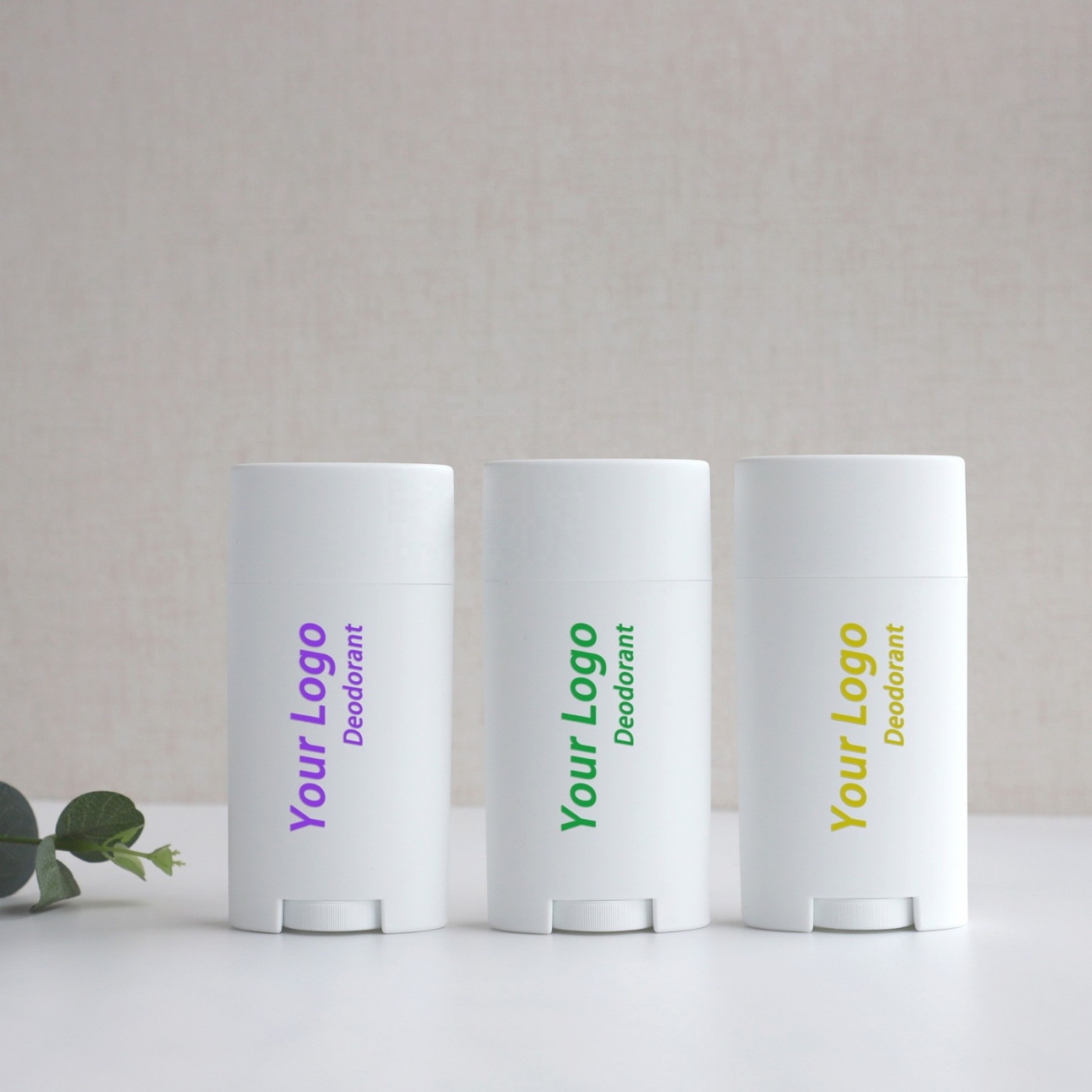 75g oval deodorant bottle, antiperspirant tube, lip balm tube, solid cream tube, blush tube, deodorant bottle