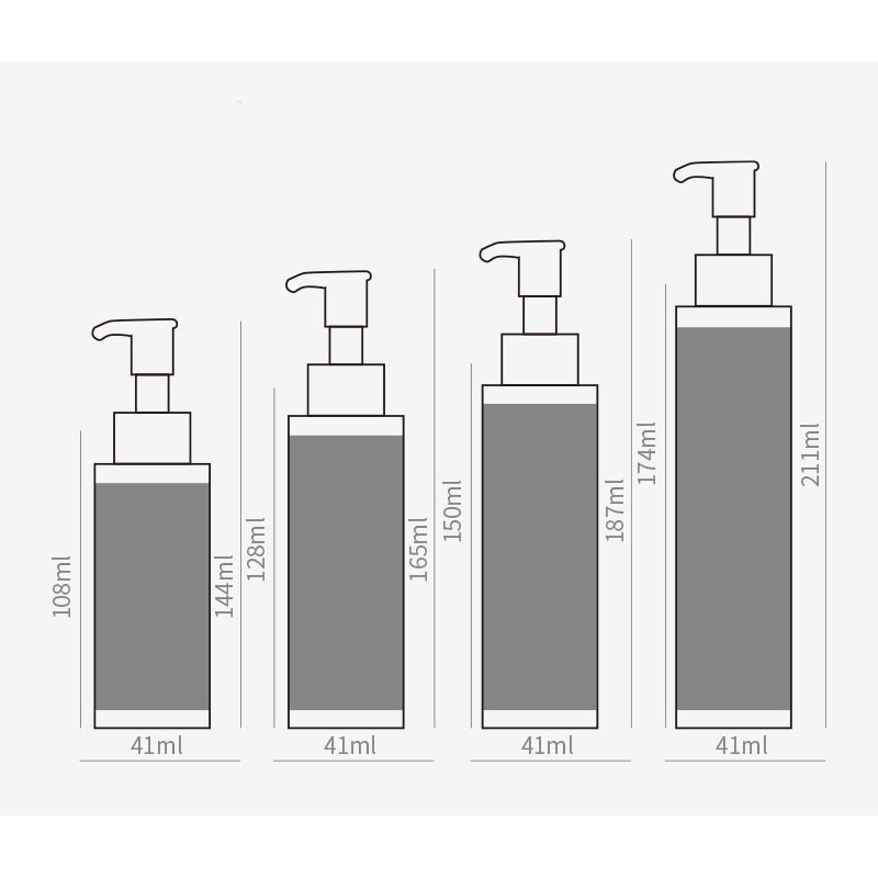 80ml-200ml cleansing oil bottle with pump dispenser