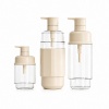 three-clear-and-beige-300ml-and-500ml-pet-lotion-pump-bottles.jpg