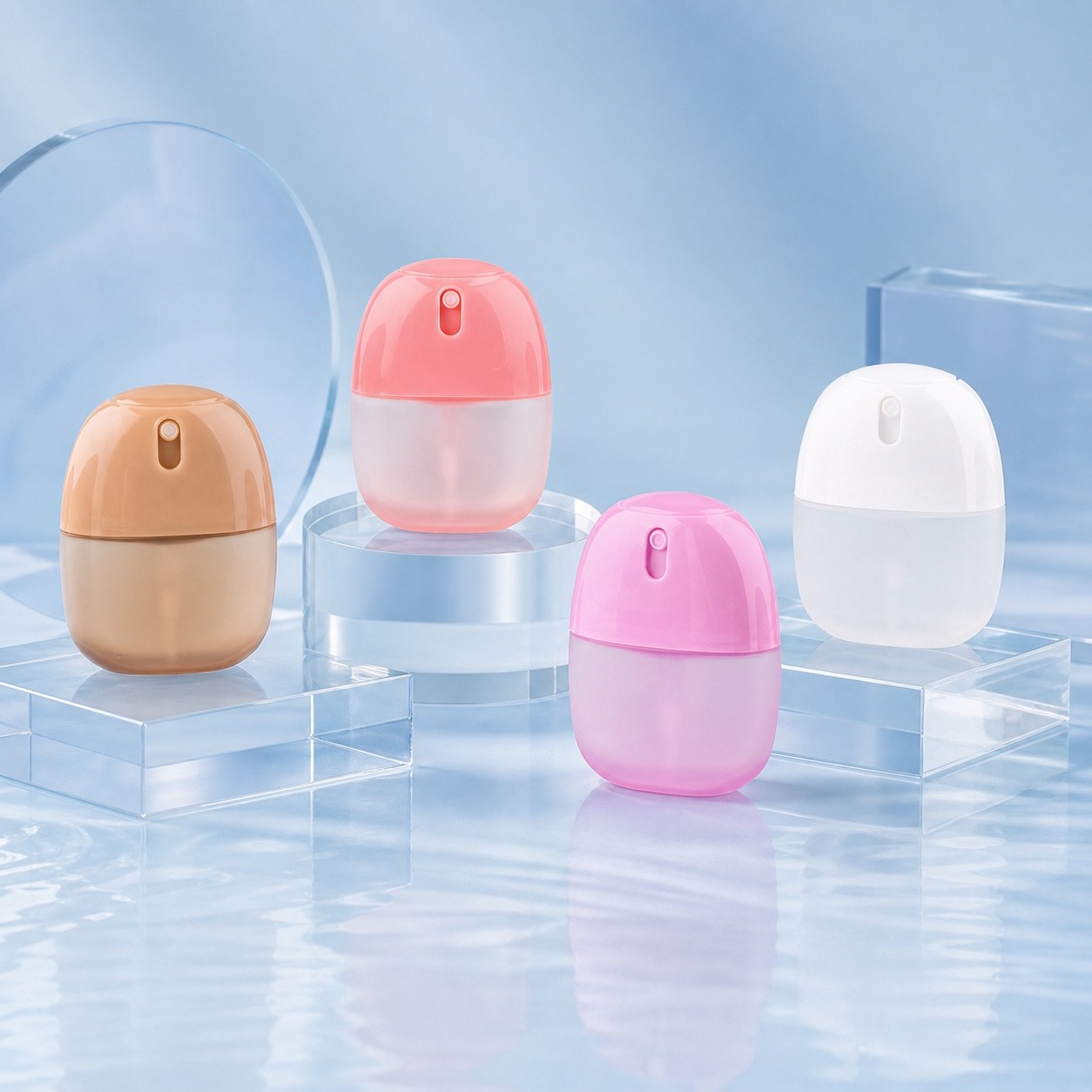 Wholesale 30ml Portable Frosted Spray Bottles Refillable Plastic Perfume Atomizer Vials Hand Sanitizer Spray Case Soap Container 