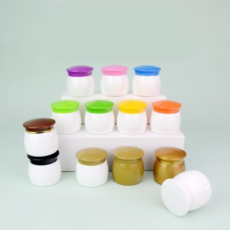 Mushroom Cute Skincare Lotion & Eye Cream Plastic Cosmetic Jars & Bottles PP Base & Lid 15g/20g/30g Colorful Wide Mouth