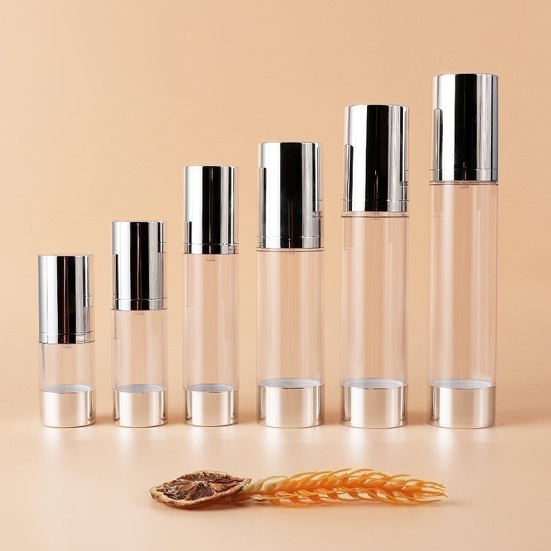 15ML-120ML OEM Custom Logo PP+ABS+AS Airless Lotion Pump Bottle with Pump Sprayer for Eye Cream Skin Care Skincare Packaging
