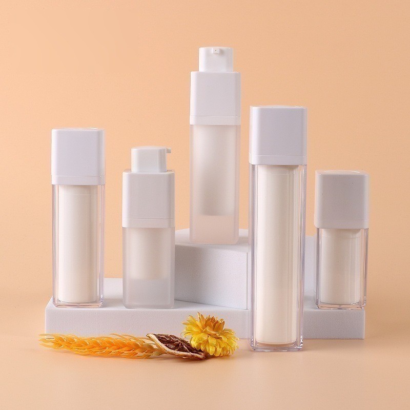 15ml 30ml 50ml Square Vacuum Bottle for Storing Emulsion Foundation Powder