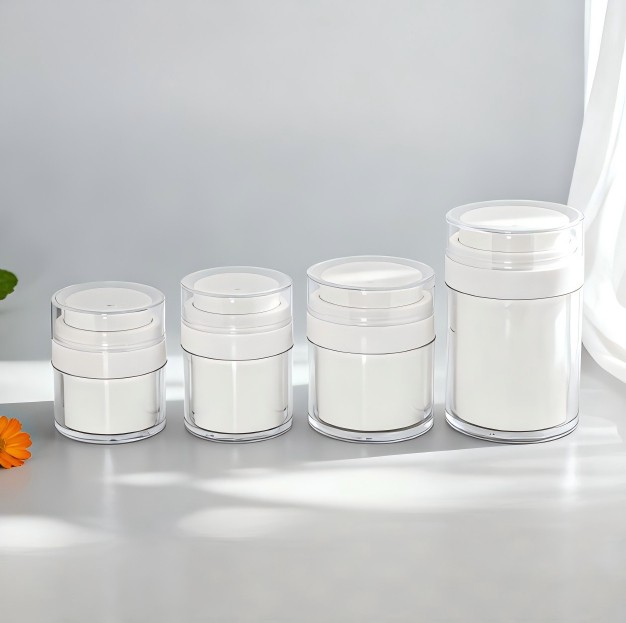 15g 30g 50g 100g Plastic Pump Jar Creams Lotions Custom Acrylic Facial Airless Essential Oil Bottle Jars Skincare Packaging