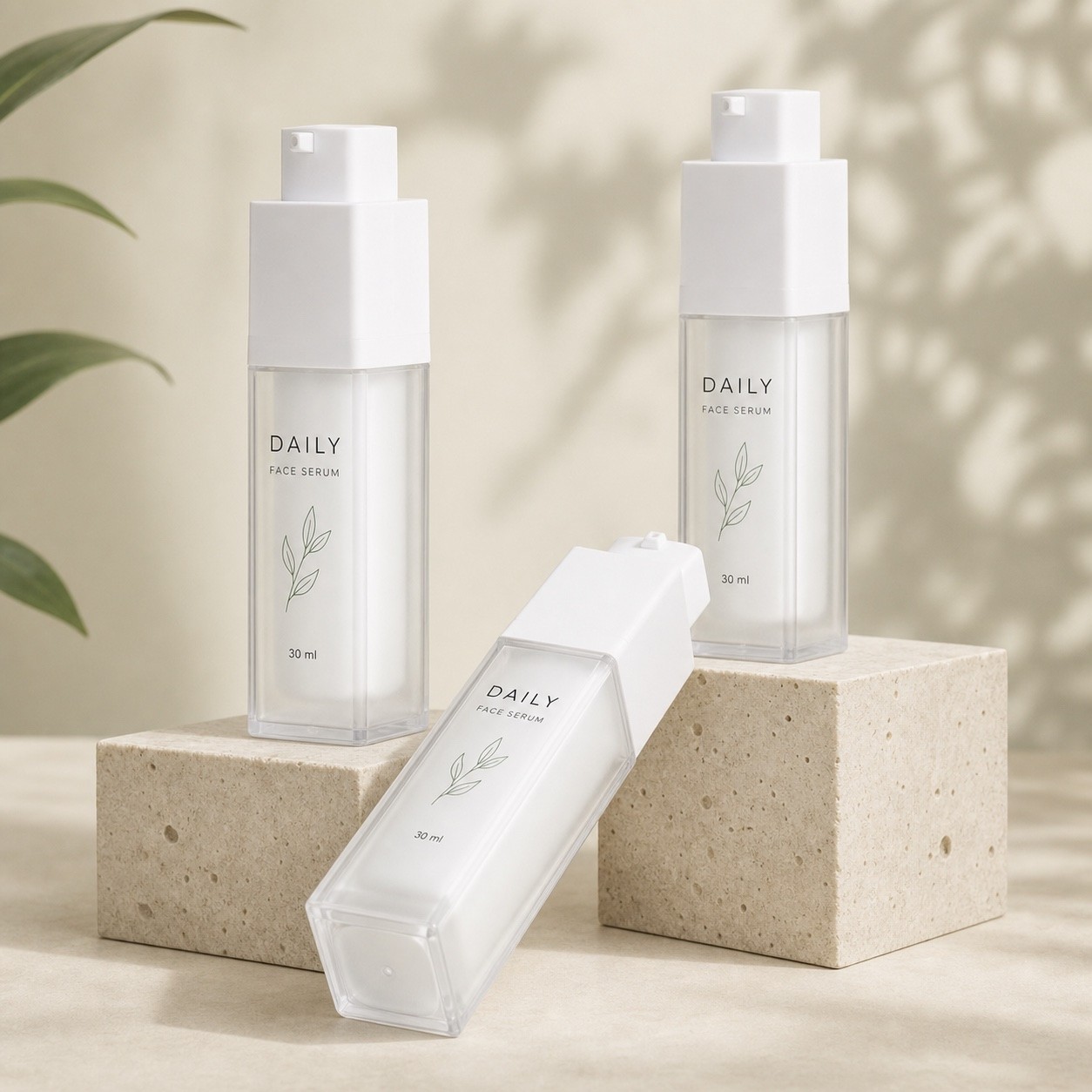 15ml 30ml 50ml Frosted Airless PET Bottle Recycled Plastic Skincare Packaging for Shampoo Lotion Personal Care Airless Pump