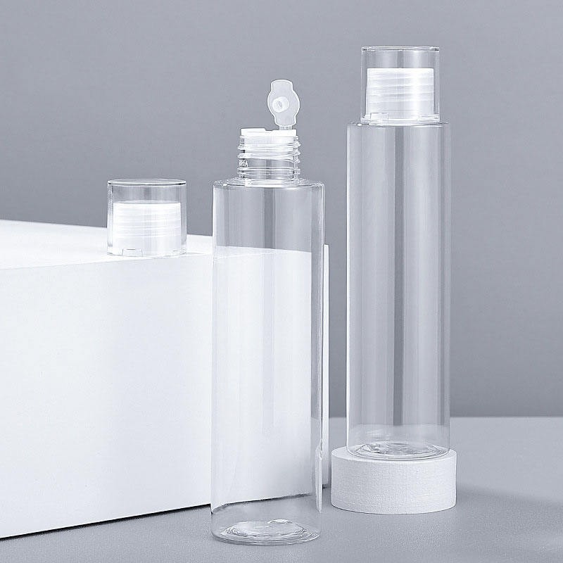 100ml 120ml 150ml 200ml 250ml PET Plastic Cosmetics Packaging Bottle Double Screw Cap Simple Style Seal Lotion Skin Toner Other Products