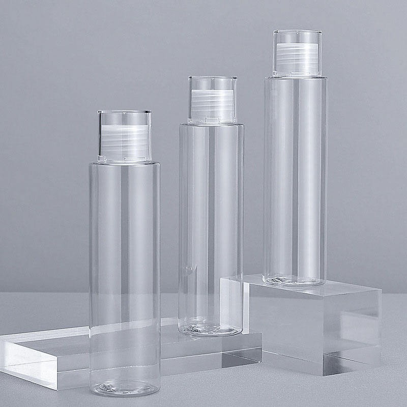 100ml 120ml 150ml 200ml 250ml Customized Cylinder PET Cosmetics Bottles Empty Toner Lotion Pure Dew Double-layer Screw Cap UV Printing