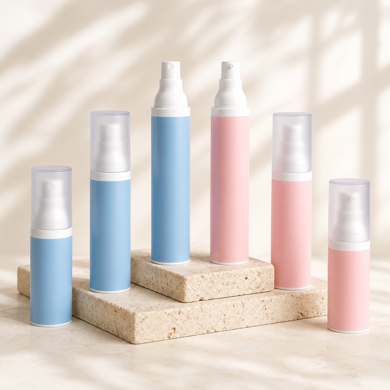 Face Care Spray Pump Lotion Airless Bottle 15ml 30ml 50ml Empty PP Plastic Serum Cosmetic Packaging