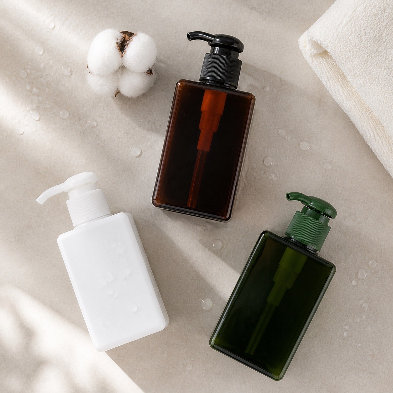 Stock Empty for Clear Transparent 100ml 150ml 250 ml 280ml 450ml 650ml Lotion Shampoo Bottle with Pump for Skin Care Serum