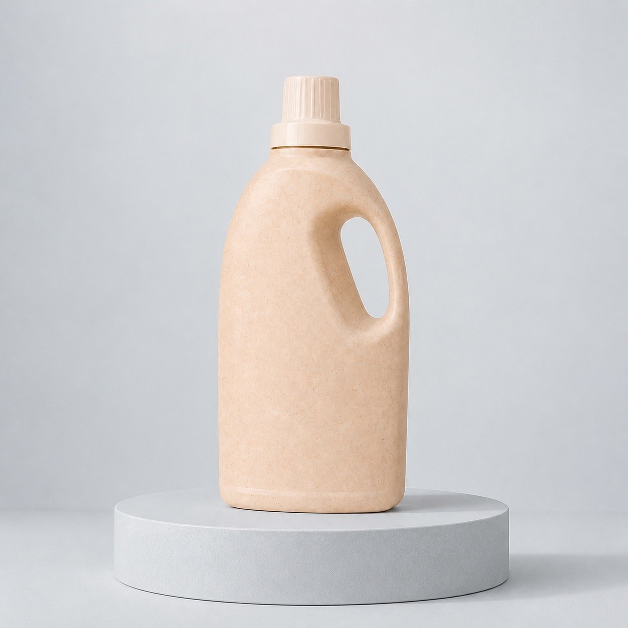 Customized Eco Friendly Plastic Laundry Detergent Bottle Wheat Straw 1000ml Biodegradable Washing Liquid Bottle with Handle