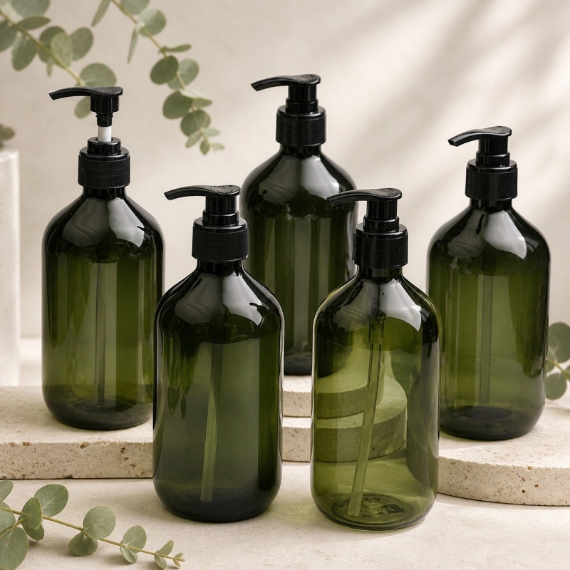 assorted-green-pet-lotion-bottles-with-black-pumps.jpg