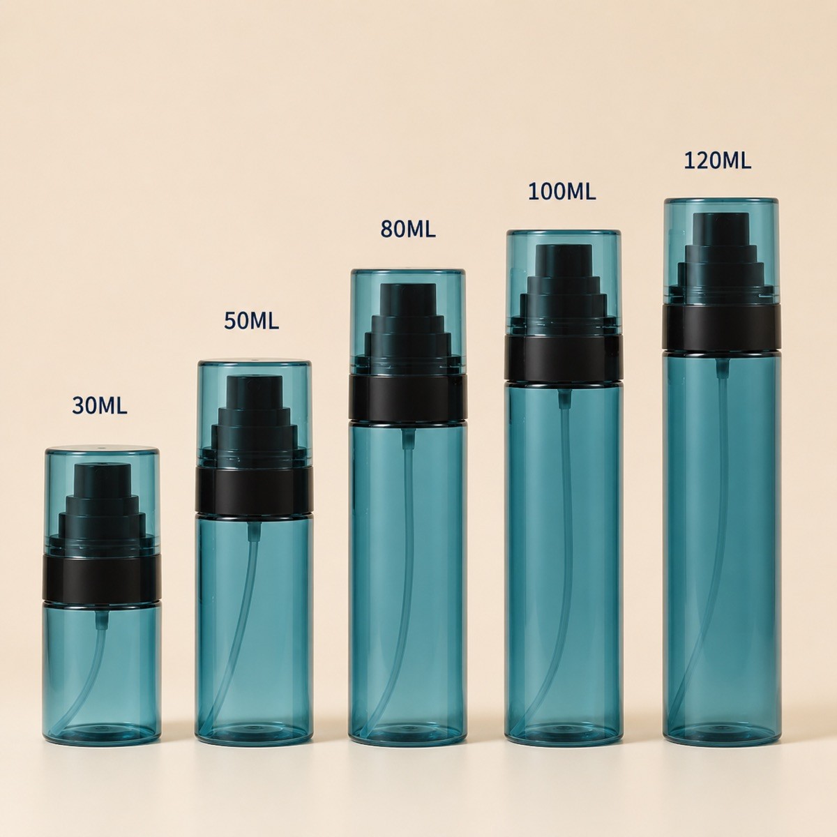 Empty Luxury PET PCR Cosmetic PET PCR 4oz 5oz 100ml 120ml 150ml Fine Mist Spray Bottles Pump Sealer for Body Hair Setting Wig