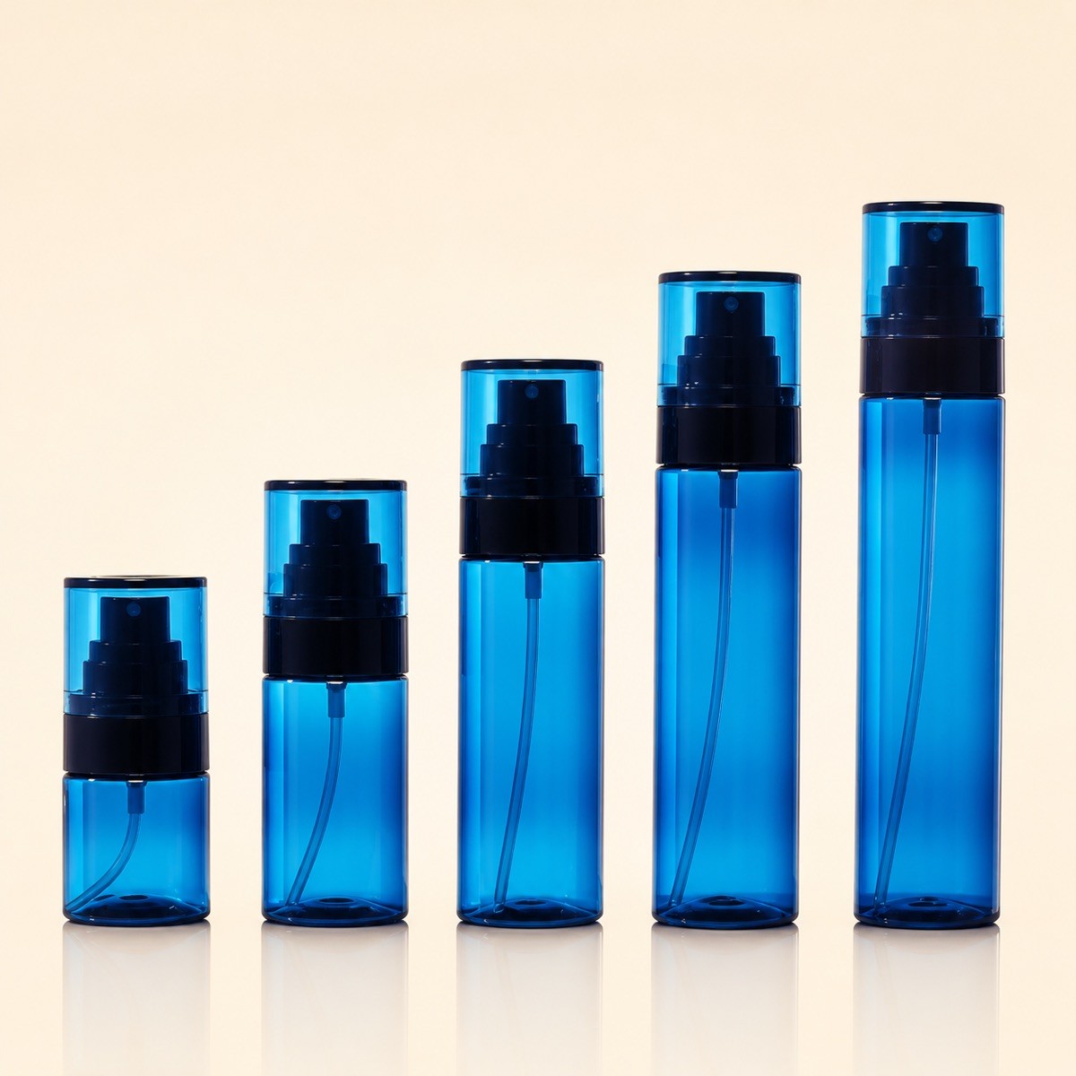 High Quality Reusable Eco-friendly 30ml 50ml 100ml 120ml Cylindrical PET Toner Pump Spray Bottle Fine Mist
