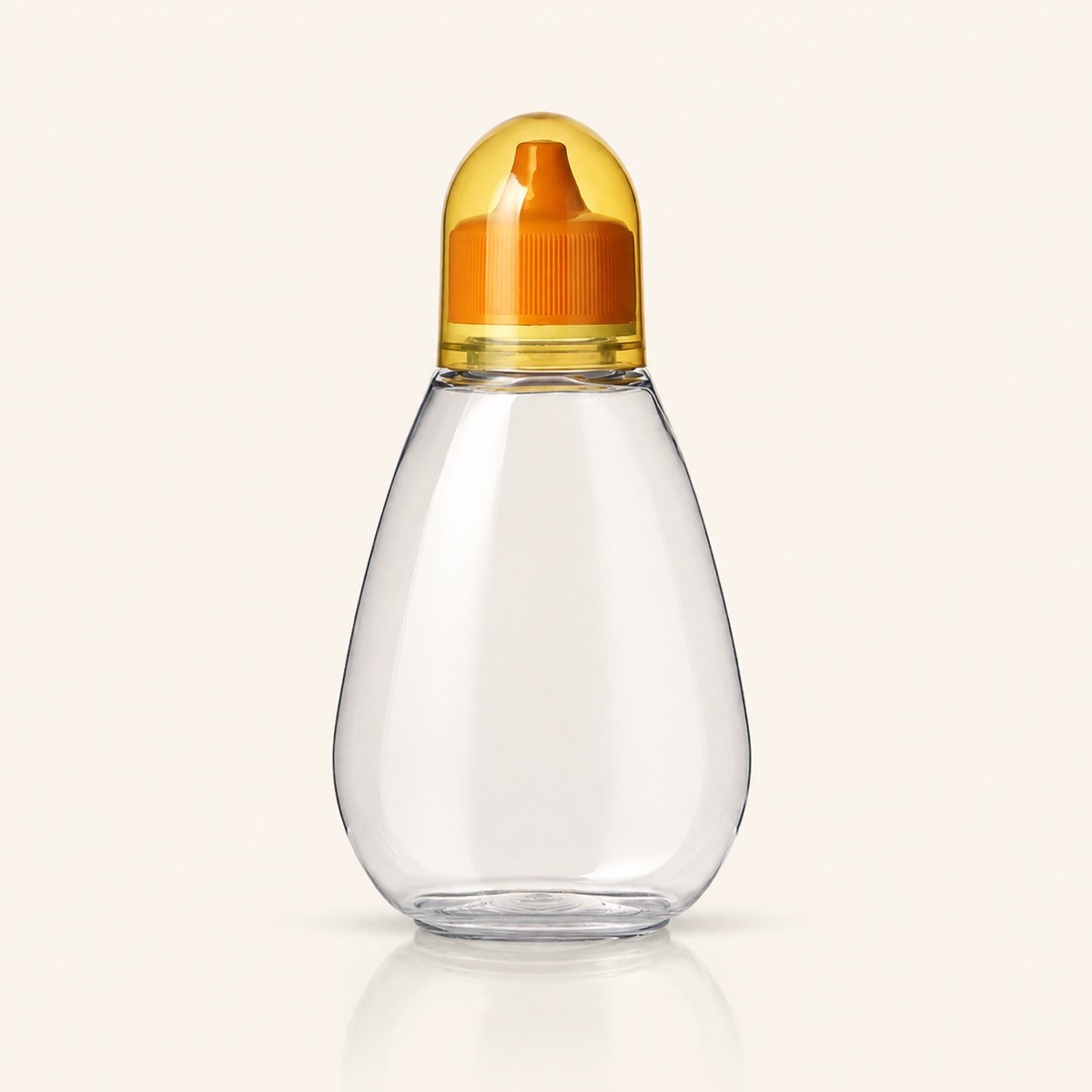 Transparent Plastic Squeeze Honey Bottle 250g 350g 500g Rotating Switch 0.5kg Pointed Mouth Screw Cap for Salad Sugar Packaging