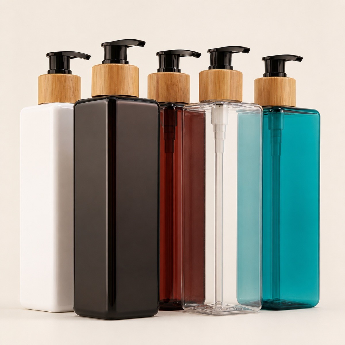 500ml Shampoo and Conditioner Dispenser Refillable Shower Soap Dispenser Wall Mounted Plastic Body Wash Shower Bottles for Bathroom