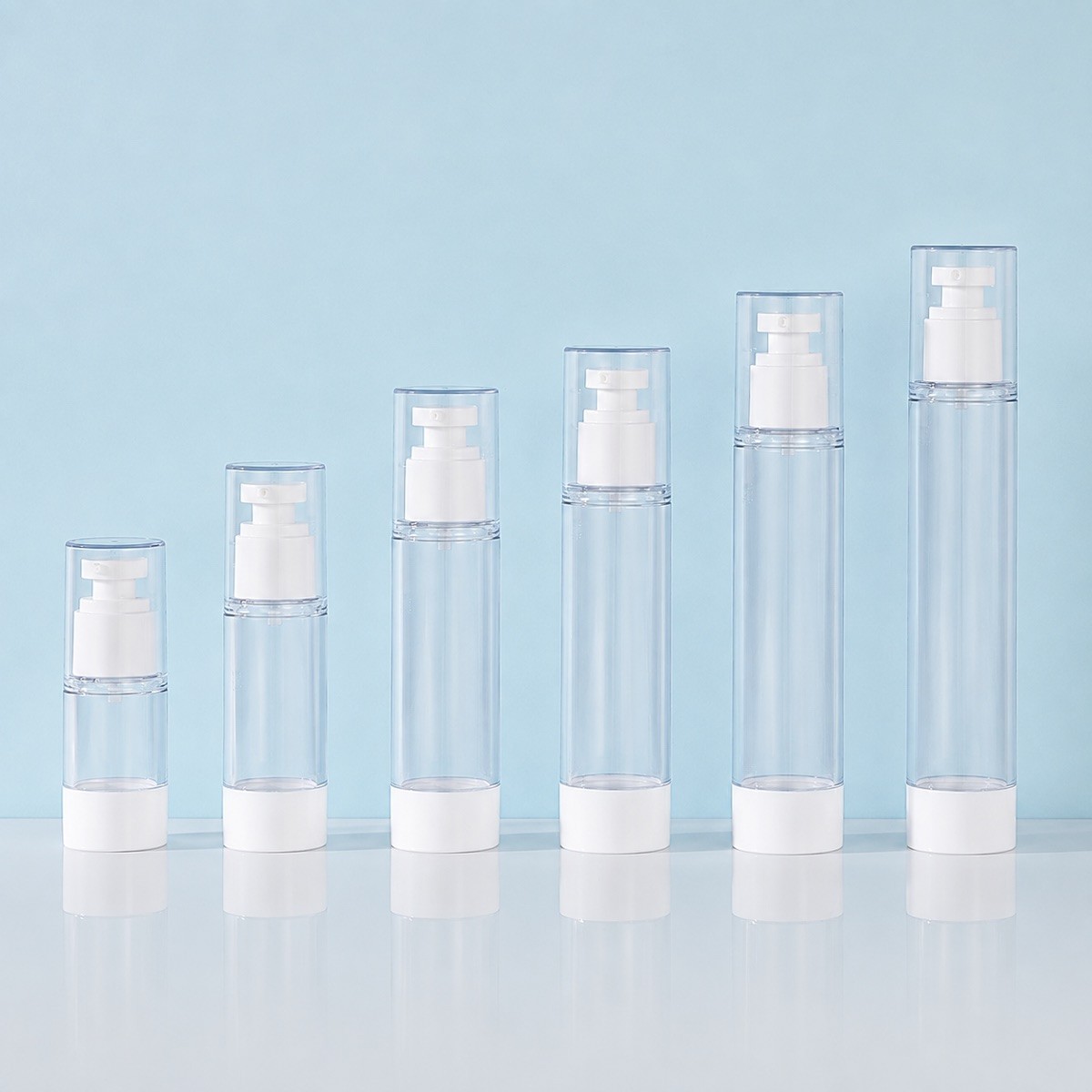 Custom Luxury 15ml 100ml Premium Plastic Vacuum Airless Fine Mist Spray Pump Bottles for Skin Care Serum Customizable Cosmetic