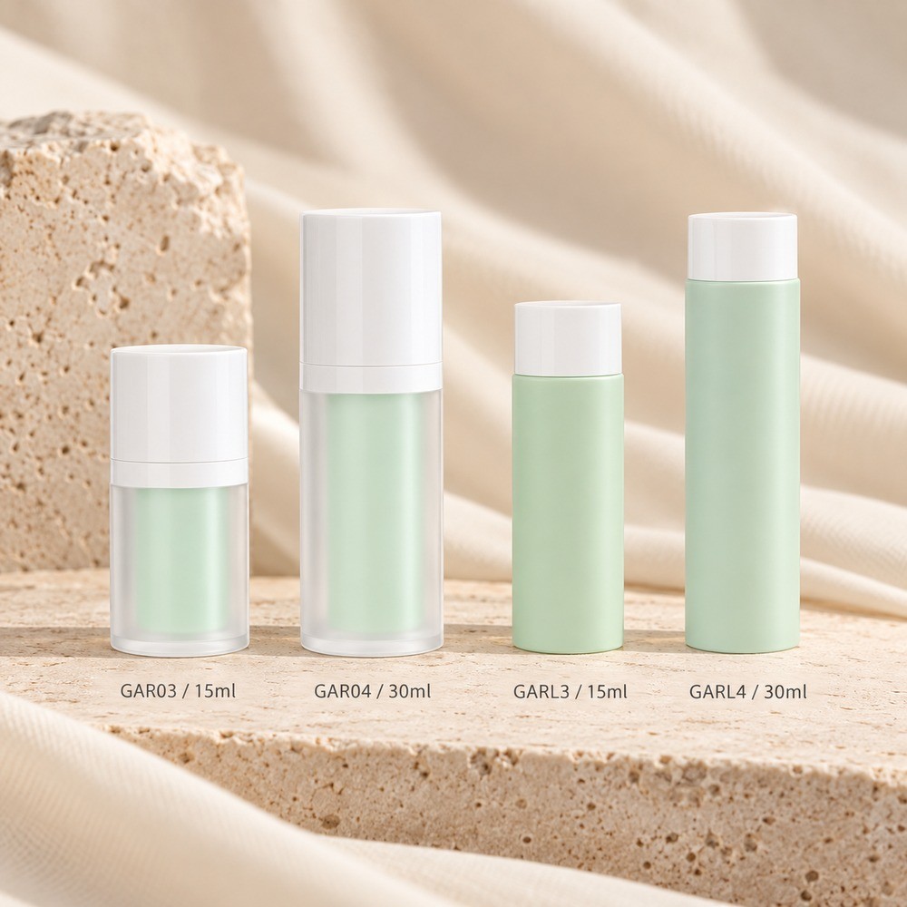 15ml 30ml Refillable Plastic Airless Round Empty Cosmetic Lotion Pump Bottles