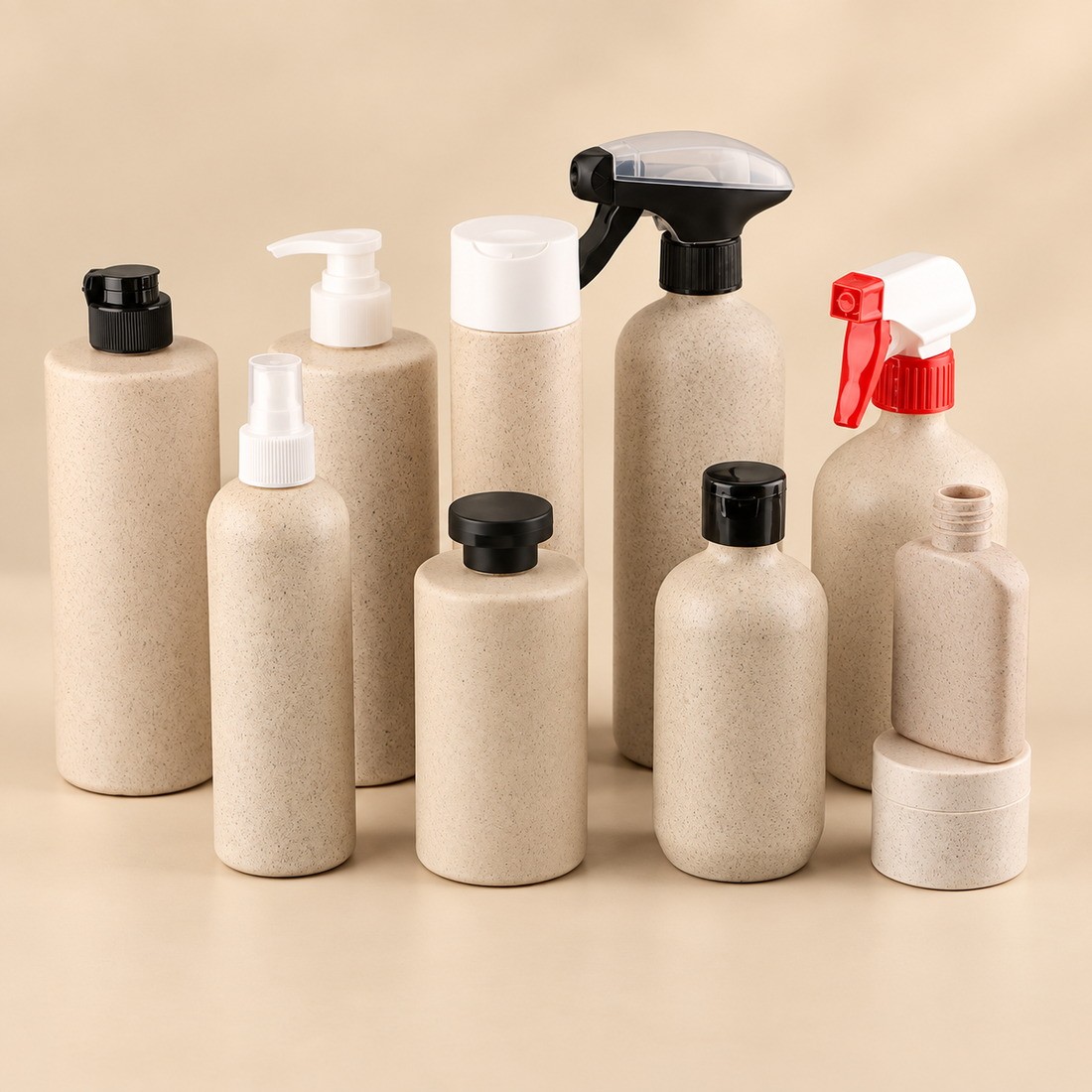 Wholesale Pump Shampoo Container Jar Biodegradable Corn Starch Bottles Packaging
