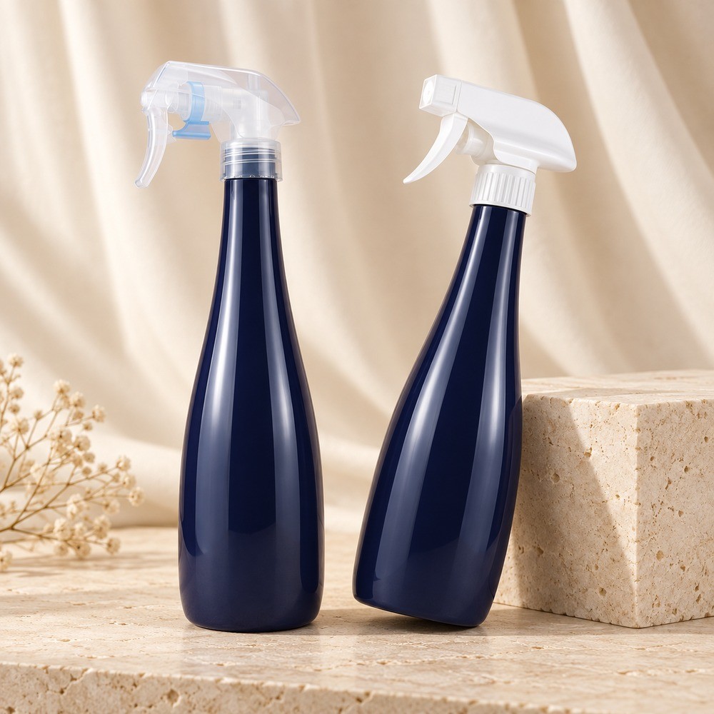 Custom 500ml Empty Plastic Oil Spray Bottle Black White clear Atomizer Bottles with Trigger Spayers