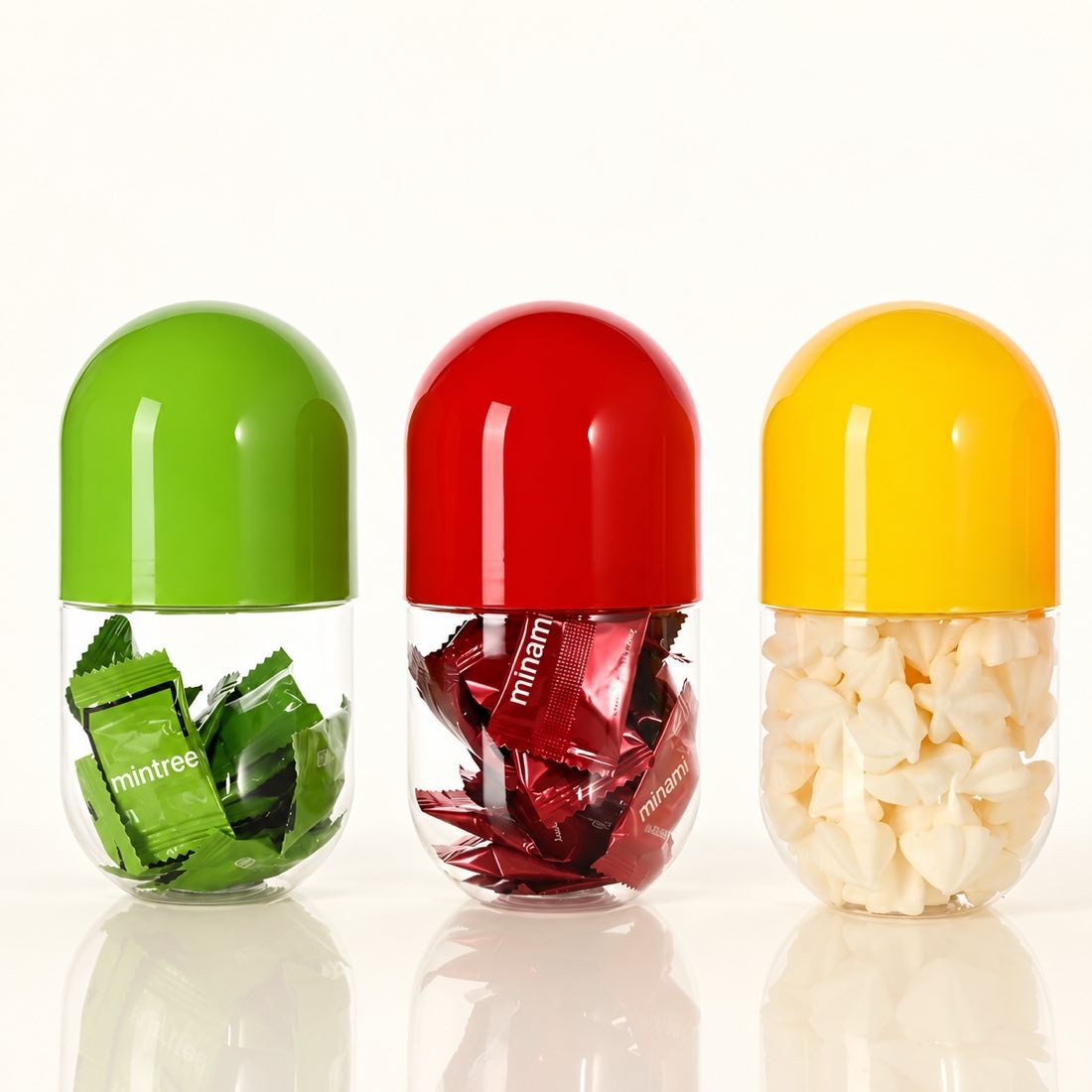 Custom Capsule Packaging Bottles, Health Supplement Candy Food Plastic Jars PET Product Plastic Jars