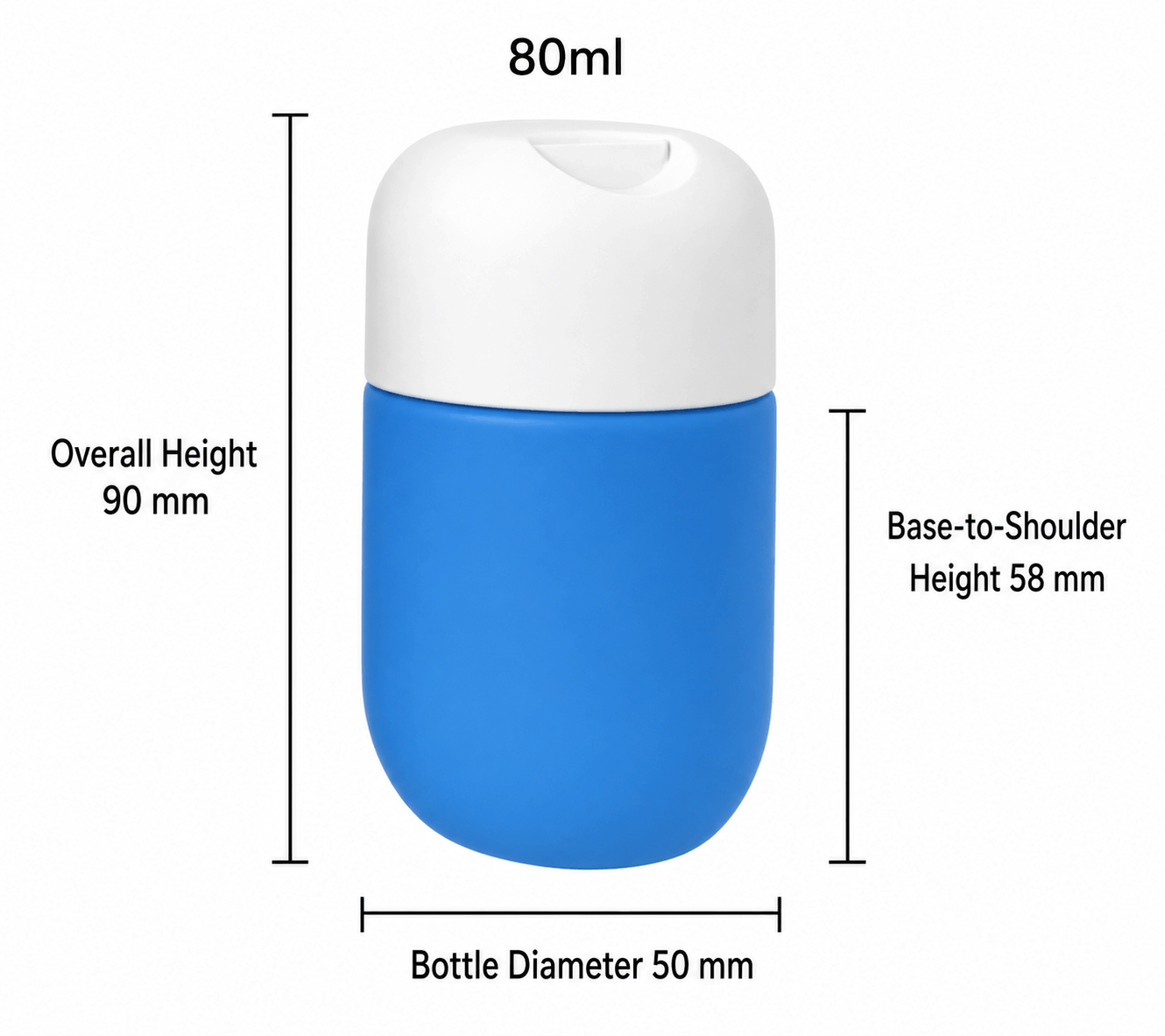 80ml-blue-pe-cosmetic-bottle-dimension-chart