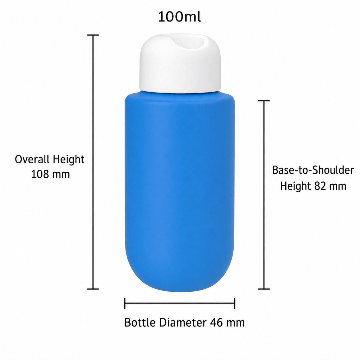 100ml-blue-pe-cosmetic-bottle-dimension-chart