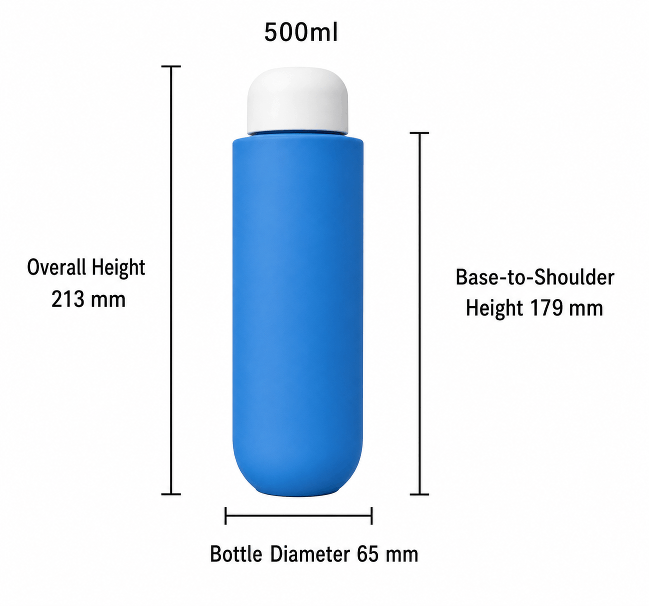 500ml-blue-pe-cosmetic-bottle-dimension-chart