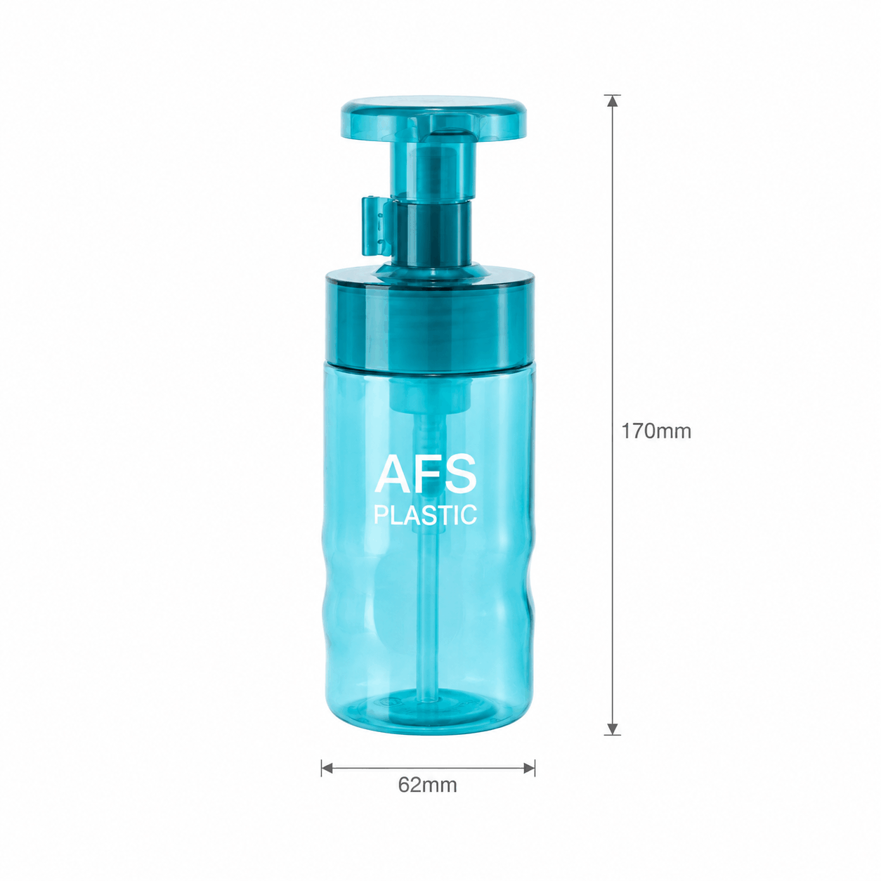 aqua-220ml-pet-water-ripple-foam-pump-bottle-dimensions