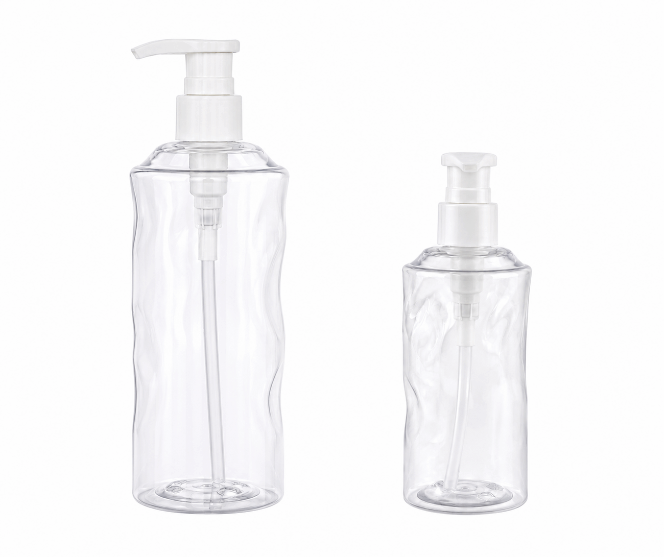 clear-300ml-and-500ml-pet-water-ripple-lotion-pump-bottles