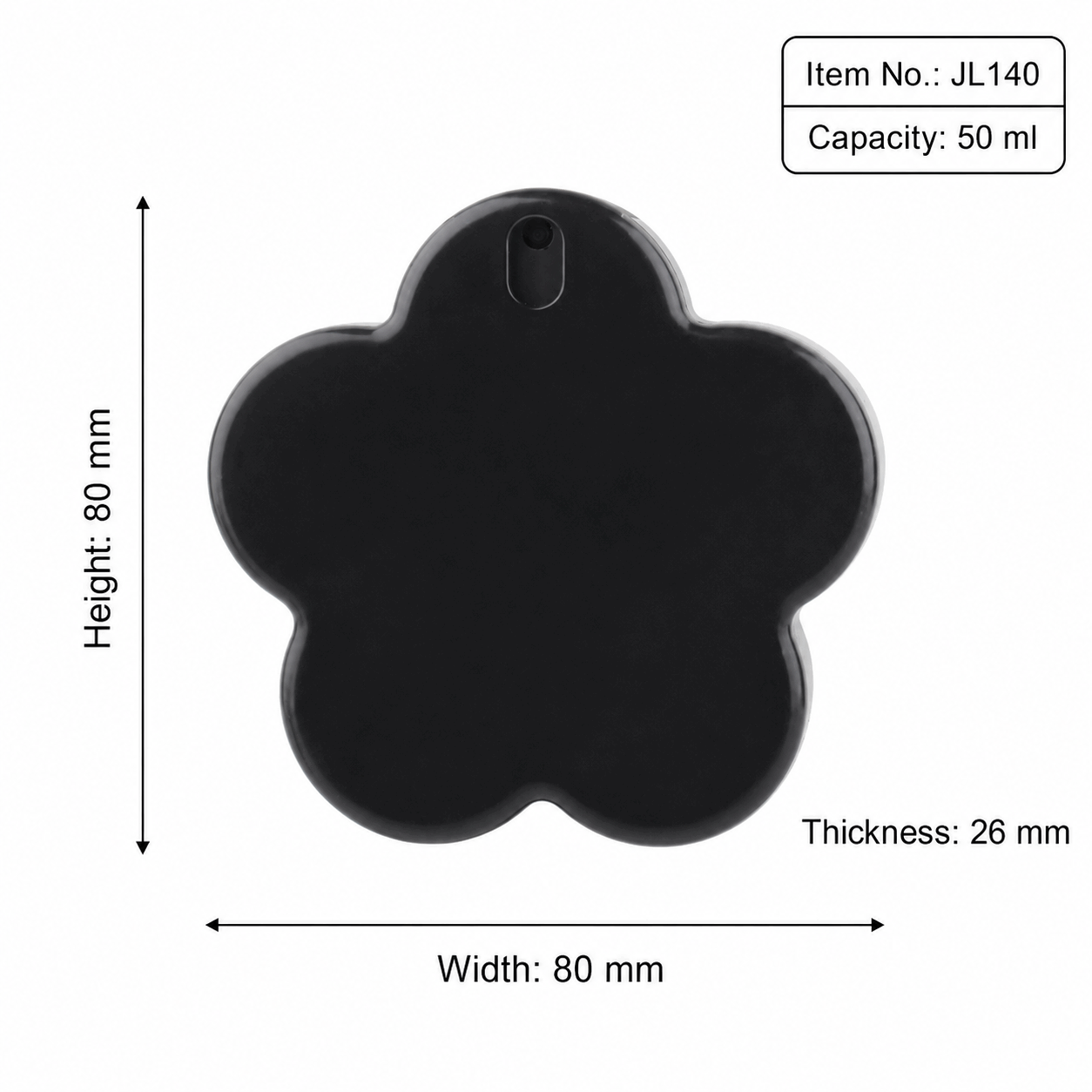 black-50ml-pp-flower-shaped-card-spray-bottle-dimension-chart
