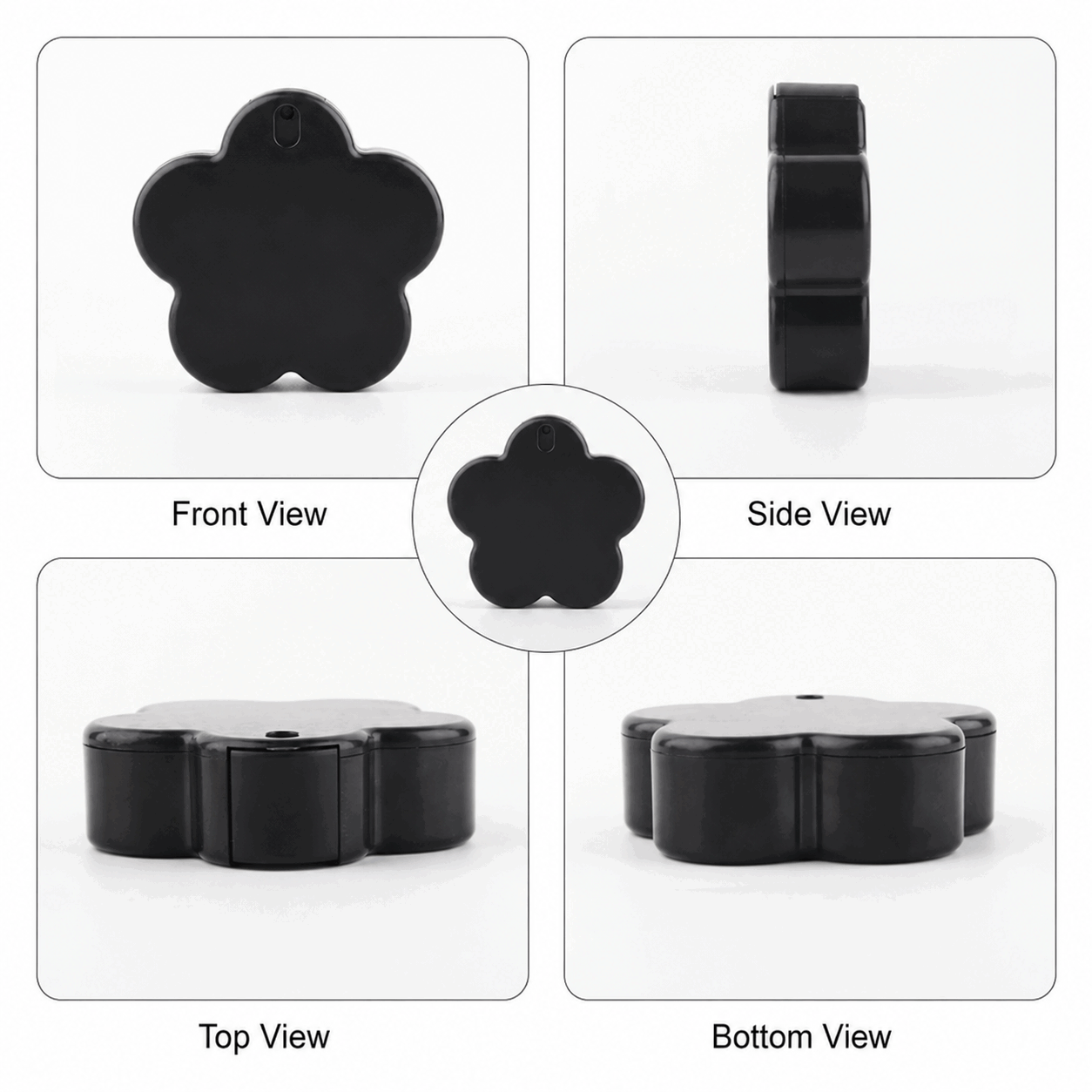 black-50ml-pp-flower-shaped-card-spray-bottle-multi-angle-views