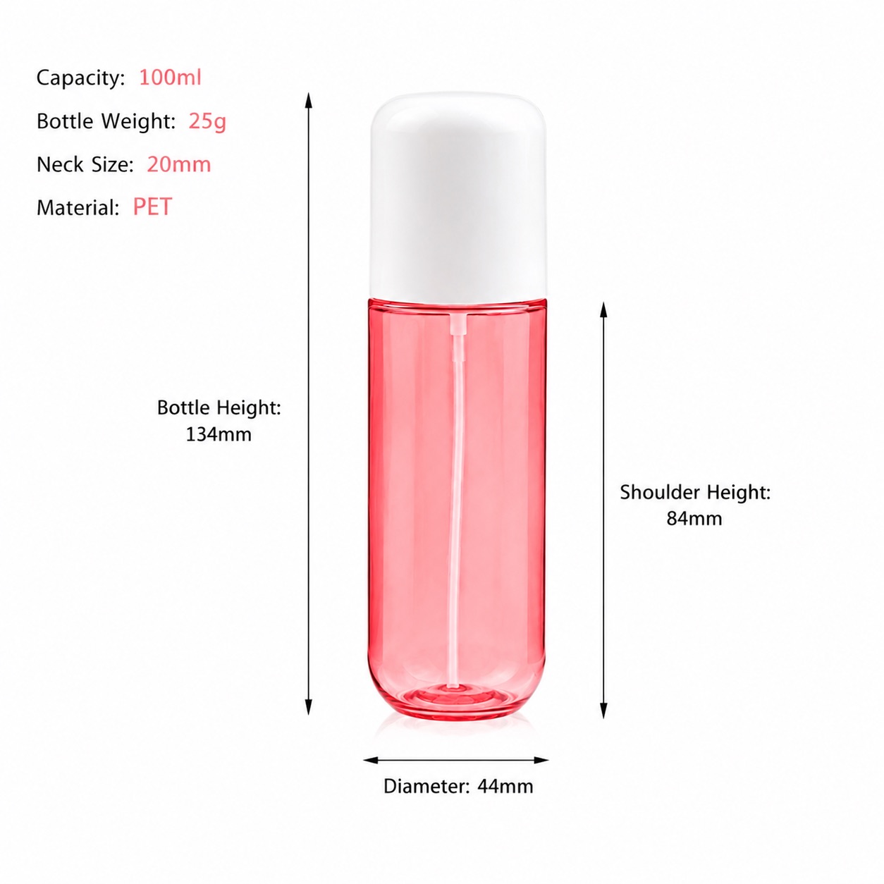 100ml-pink-pet-fine-mist-spray-bottle-dimension-chart