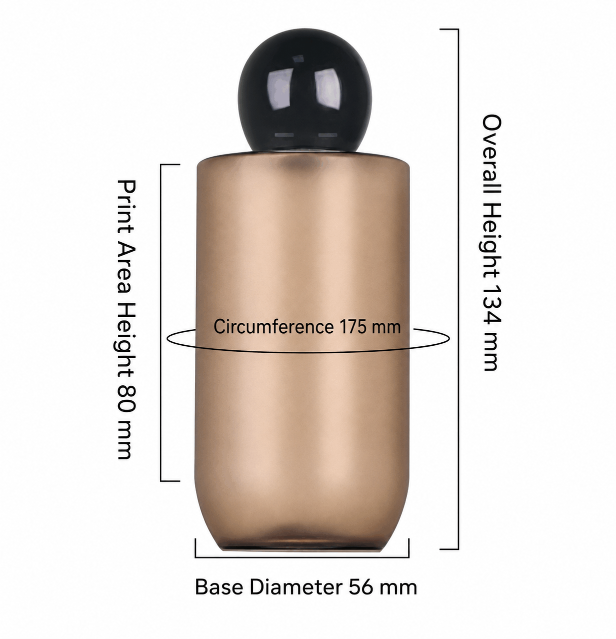 200ml-pet-spherical-cap-lotion-bottle-dimension-chart