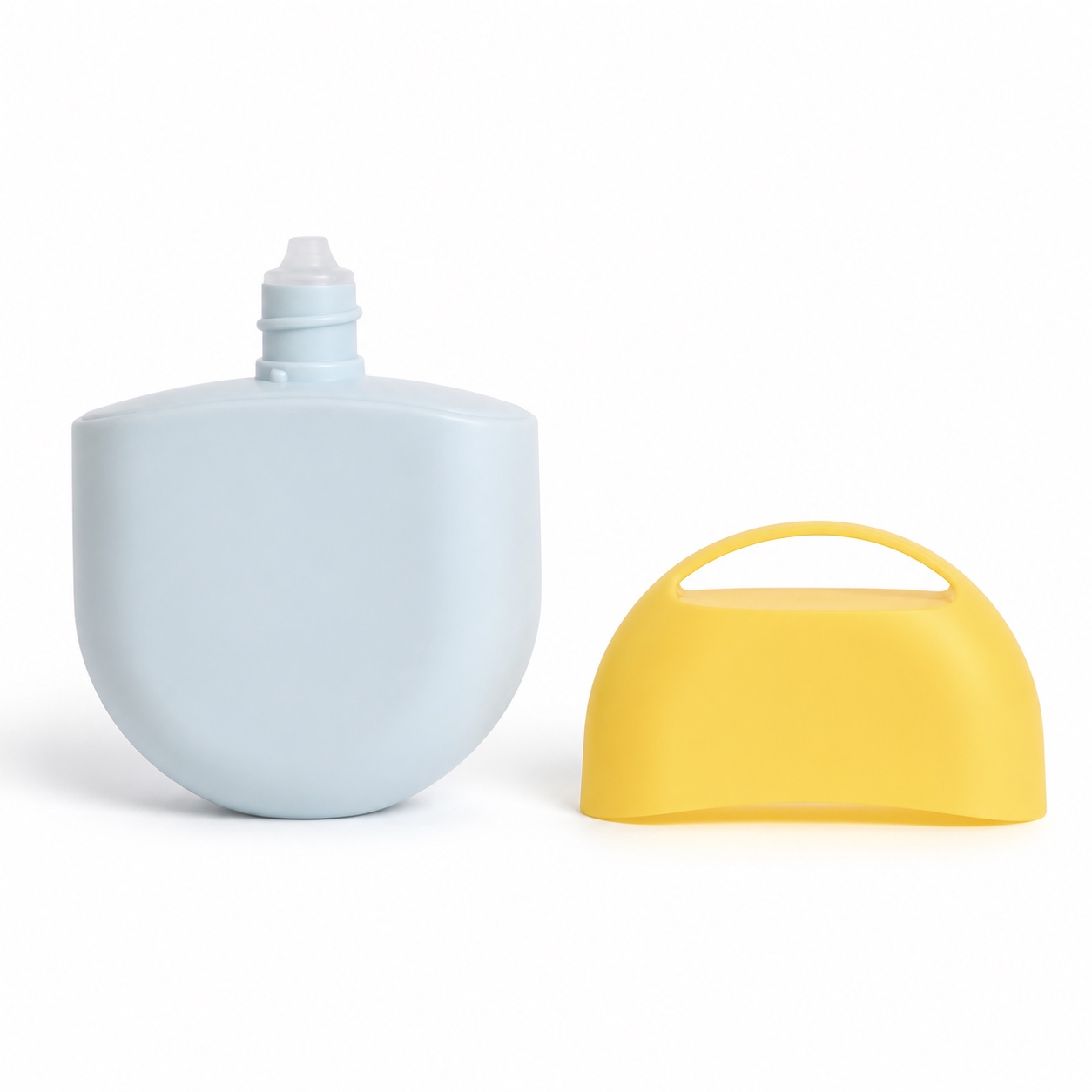 open-blue-50ml-pp-sunscreen-bottle-with-yellow-handle-cap-on-white-background