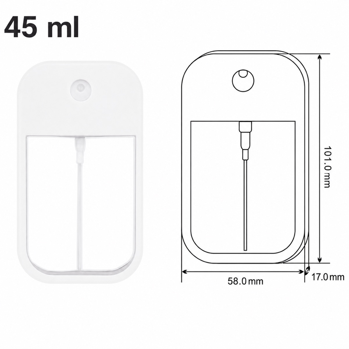 45ml-petg-framed-card-spray-bottle-58mm-by-101mm-dimension-chart