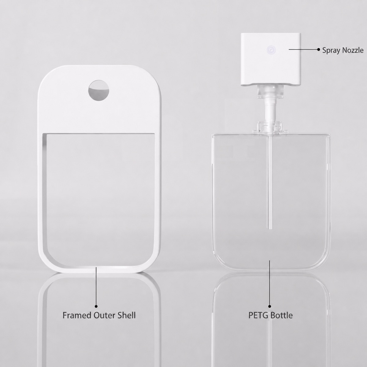 45ml-petg-framed-card-spray-bottle-outer-shell-nozzle-and-bottle-components