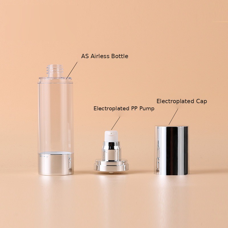 as-airless-bottle-electroplated-pp-pump-and-cap-components
