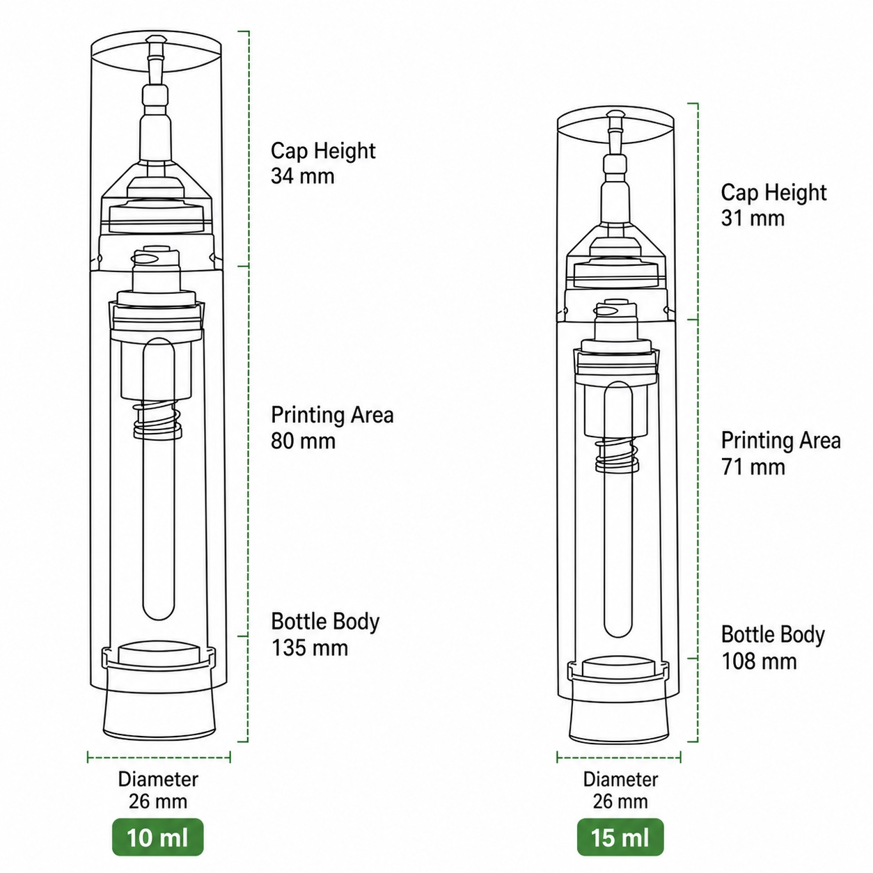 10ml-15ml-syringe-style-airless-bottle-dimensions