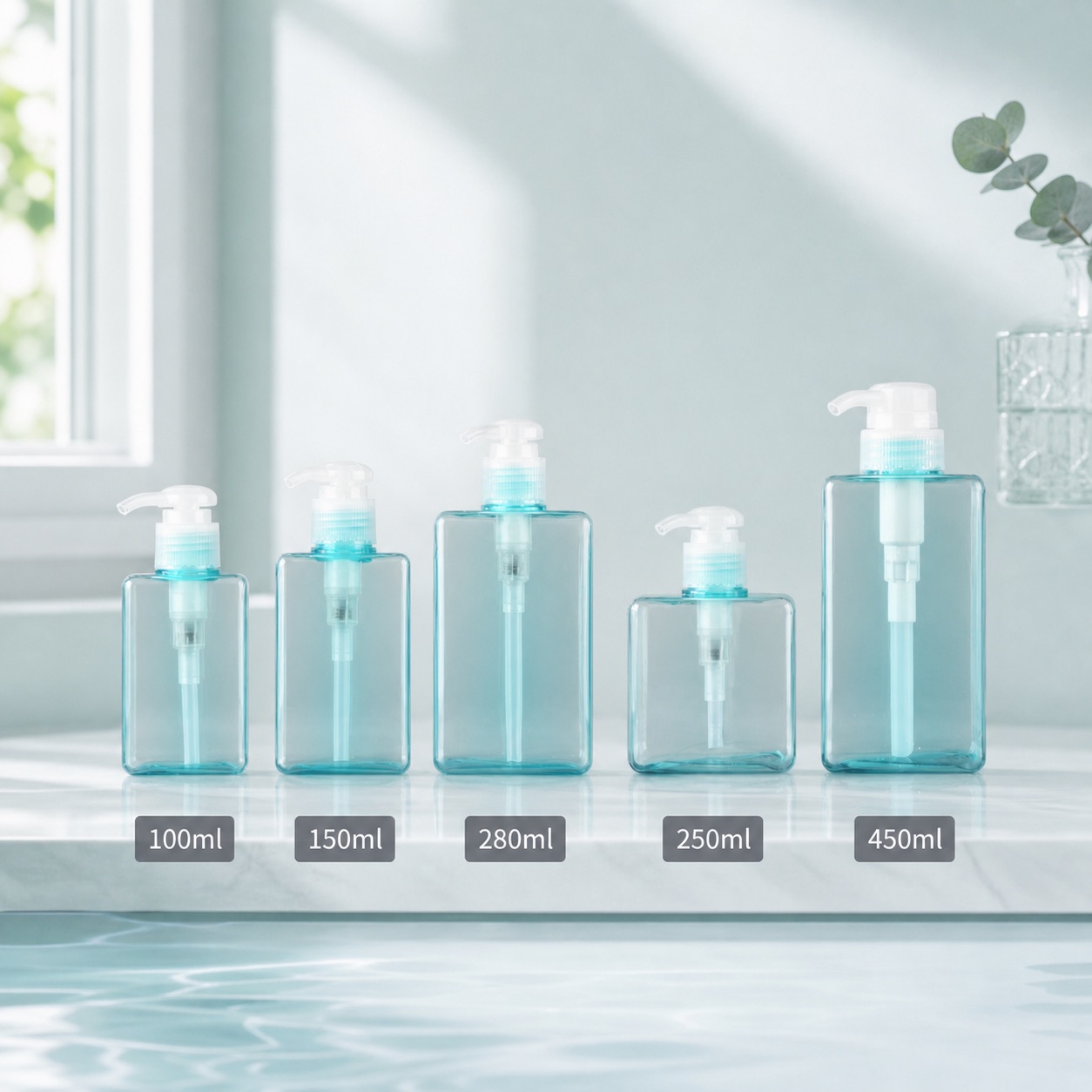 clear-blue-square-petg-bottles-in-multiple-capacities