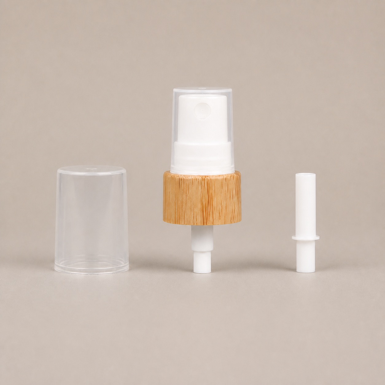 bamboo-spray-pump-cap-and-dip-tube-components