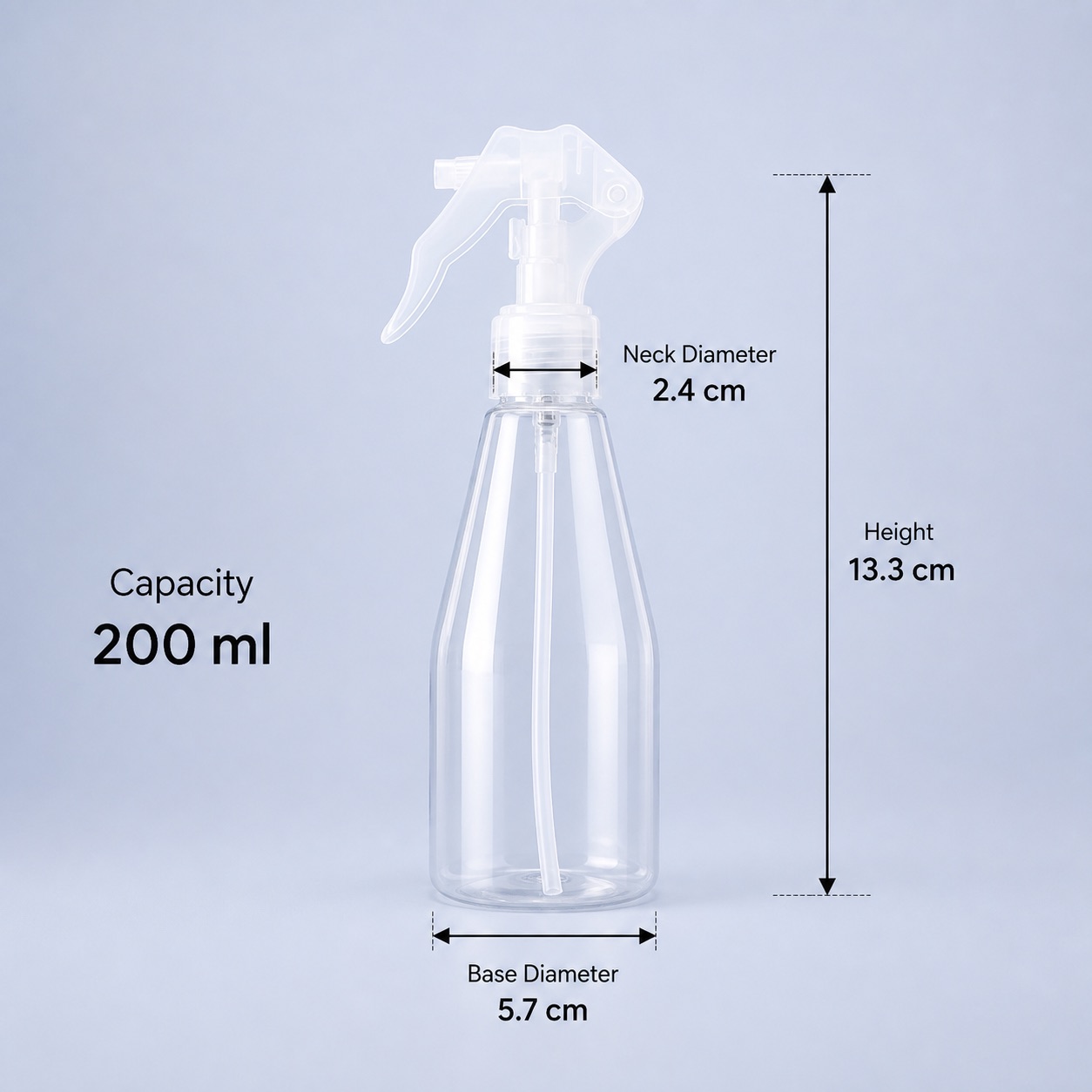 200ml-clear-pet-mini-trigger-spray-bottle-specifications