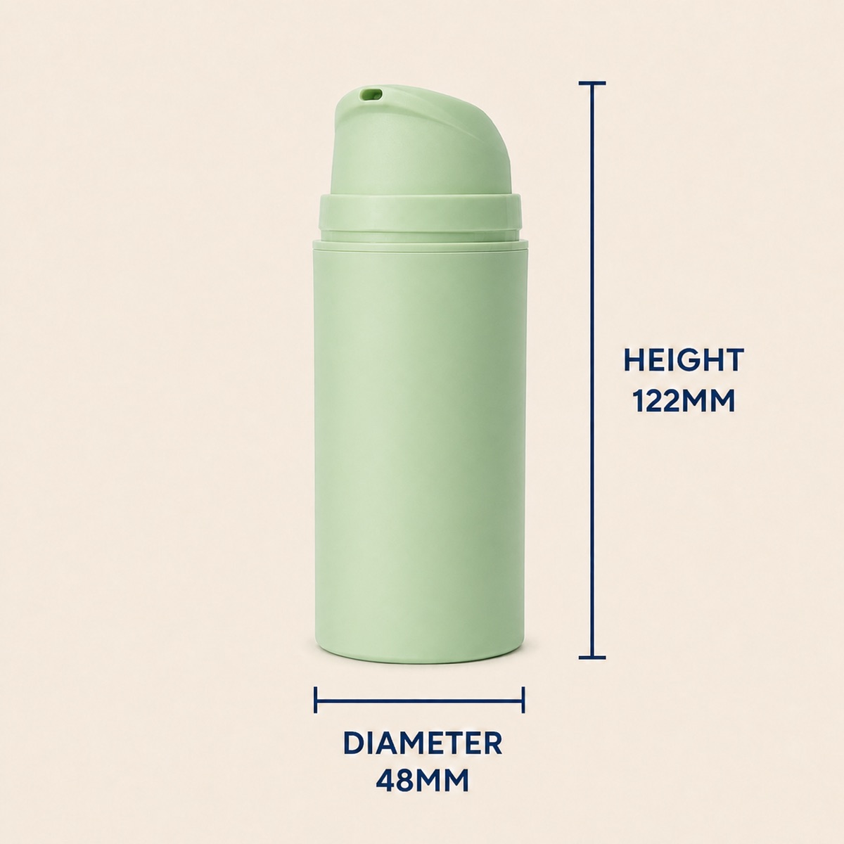light-green-pp-airless-pump-bottle-dimension-infographic