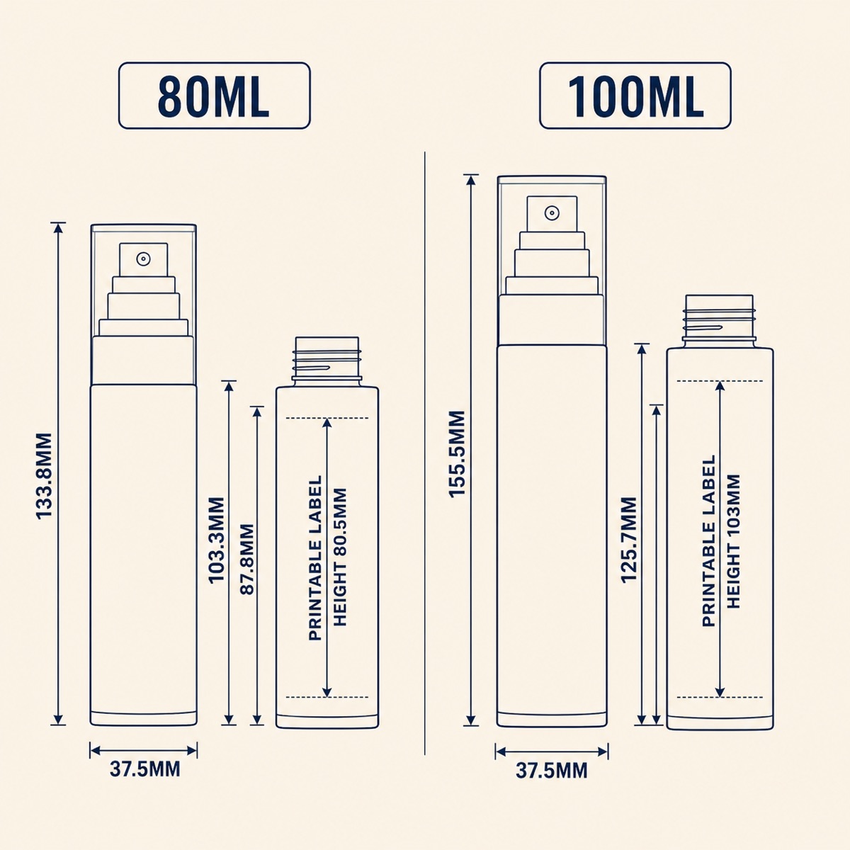80ml-and-100ml-pet-fine-mist-spray-bottle-dimension-drawings
