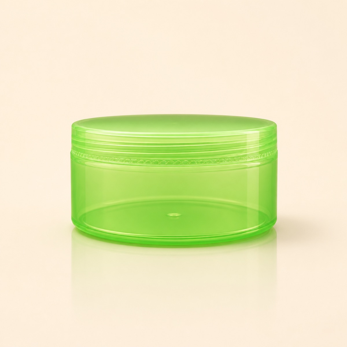 empty-300ml-green-pet-wide-mouth-cosmetic-jar-with-screw-lid